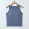 Women's Seamless Sleeveless Vest with Built-in Bra - No Underwire, Slimming Fit