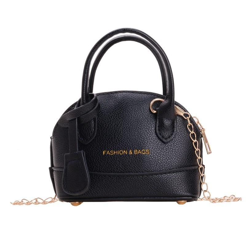 Color Unisex Solid Mini Pu Shell Bags Stitch Detail Children School Outings