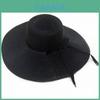 Bow Grass Hat For Women With Wide Brim Sun Protection Outdoor Sun Hat For Travel