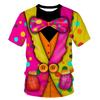 Maglietta per Bambini di Halloween Clown Personalizzata Abbigliamento per Bambini Costume Cosplay Creativo Ragazzi Ragazze Top Abbigliamento Elegante per Bambini