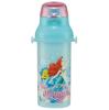Skater Water Direct Dishwasher Made In Disney 24 Years Children's Bottle, 480ml, Drinking, Plastic, One-Touch Operation, Safe, Japan, Ariel, Old,