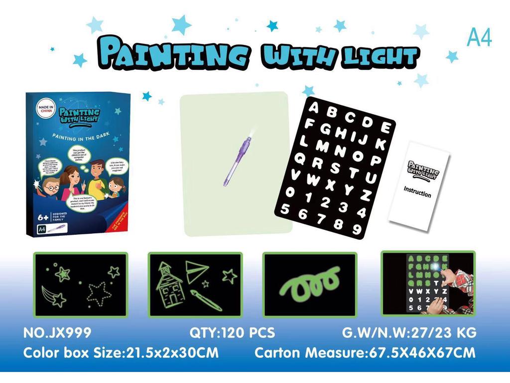 Magic Glow Doodle Board: Children's Fluorescent Drawing & Writing
