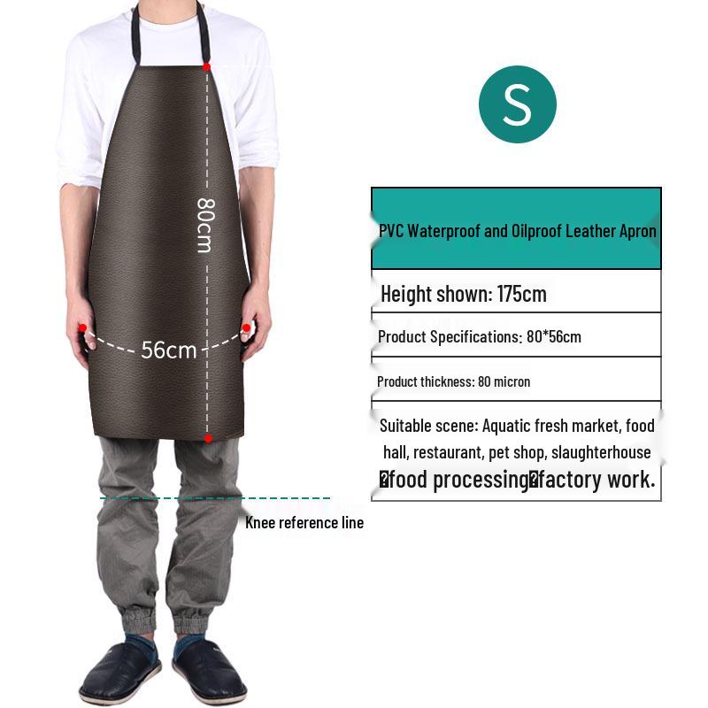Industrial Waterproof & Oilproof PVC Leather Kitchen Waist Apron