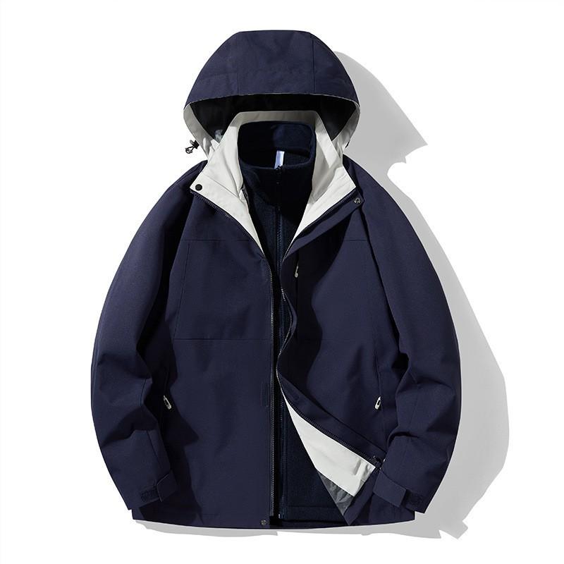 Mens Womens 3-in-1 Waterproof Windproof Insulated Outdoor Jacket With Removable Fleece Liner Hiking Skiing Camping