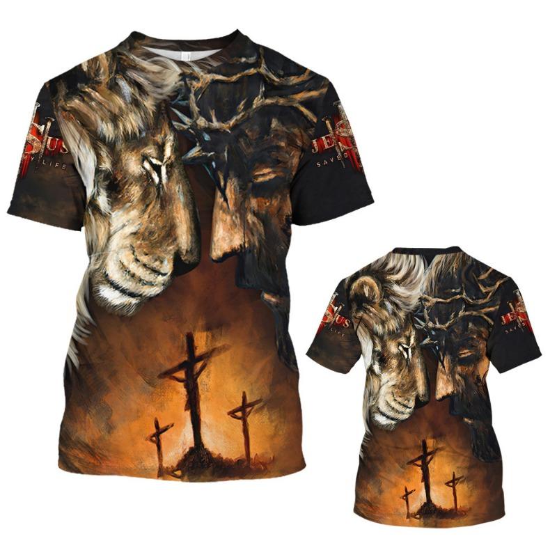 Summer Hip Hop Series Digital 3D Printed Men's Street Short Sleeved Sports T-shirt Top