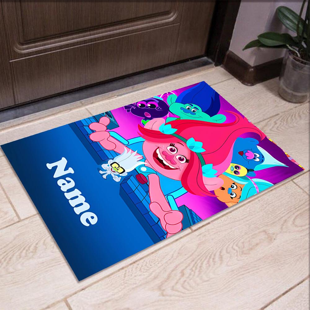 Custom Name Trolls Printed Carpet,Rug for Office Chair Living Room Bedroom Kitchen Room Decor Gifts.