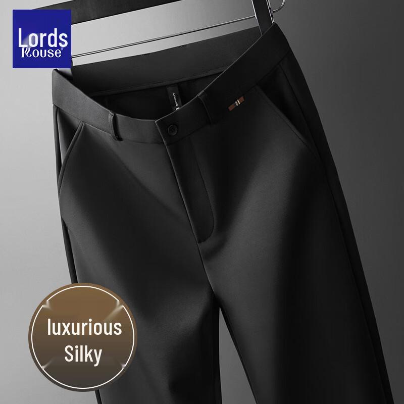 LUOZI Men s Spring Autumn Business Casual Straight-Leg Trousers 2XL