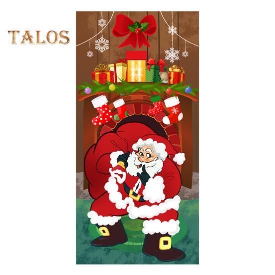 

Рождественский баннер на дверь, украшение на дверь Санта-Клауса, Веселое Рождество, Новый год, подвесной баннер для семейных встреч, праздничные атрибуты A