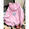 Women's Autumn Winter Halloween Streetwear Sweatshirt, 2026 Funny Blue Eye Graphic Print Oversized Hooded Pullover Tops