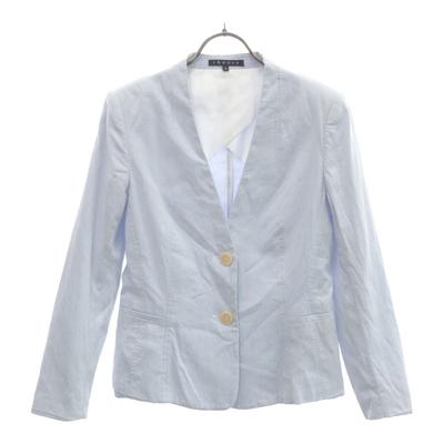 Made In Japan Striped Pattern No Color Jacket 2 Blue X White Women Used
