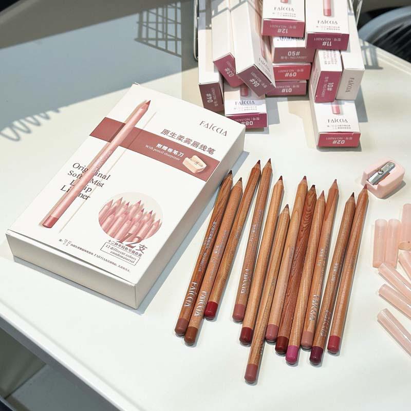 Feixi Matte Nude Lip Liner for Women - Soft Mist, Non-Fading, Ballpoint Pen Design. A Must-Have for Cosplay.