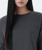 MUSINSA STANDARD WOMAN Women'S Relaxed Crew Neck Long Sleeve T-Shirt [Dark Gray]