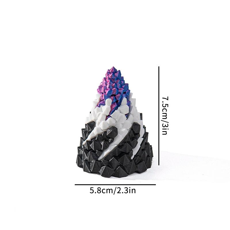 3D Printed Rotating Pyramid Toy 3d Spiral Cone Release Pressure Toys Desktop Accessorie Printed Through Pyramid Spiral Cone Toy