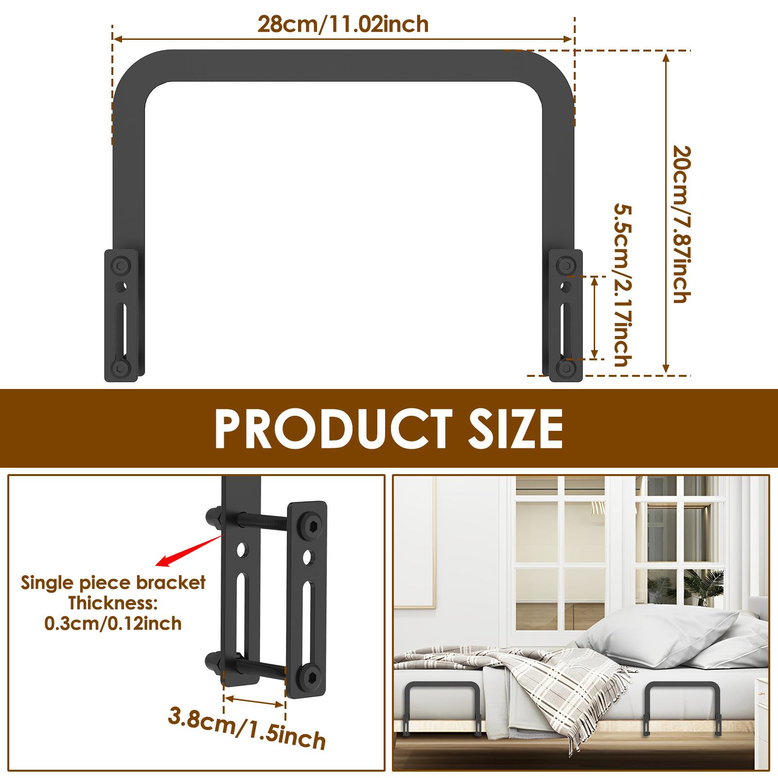 

2Pcs Nonslip Mattress Slide Stopper Metal Mattress Gaskets Adjustable Mattress Retainer Bar Furniture Accessories for Bedroom 2Pcs