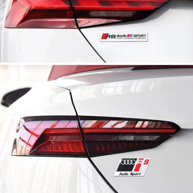 1P hot A3 A4 B8 8P 8V A6 C7 A5 Q5 B7 B6 B9 SLINE Q2 Q7 Retrofitting Sline Car Logo RS Metal Car Sticker Tail Logo Side Logo