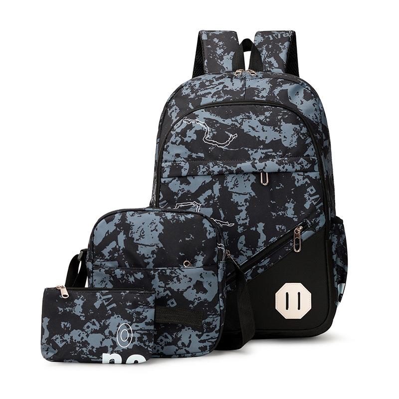 

Новий одноколірний унісекс, водонепроникний і дихаючий універсальний щоденний рюкзак для ділової моди чорний