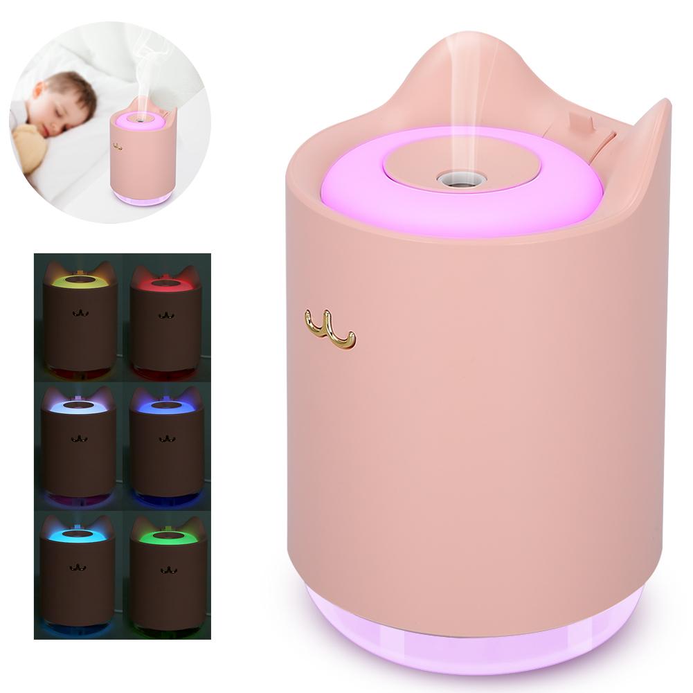 320ML USB Charging Desktop Mini Air Humidifier for Bedroom Home Office Pink