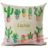Housse de coussin Cactus Plantes Imprimées Lin Coussins Jetés Décoration de Maison Canapé Salon Housse de Coussin Décorative Cojines 45*45Cm