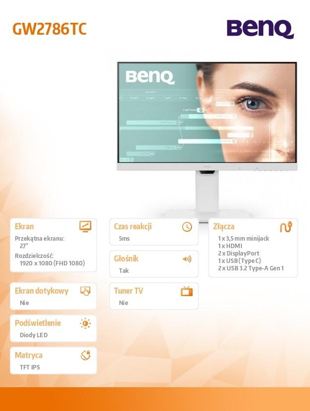 Monitor 27 inches GW2786TC LED 5ms/IPS/HDMI/100Hz