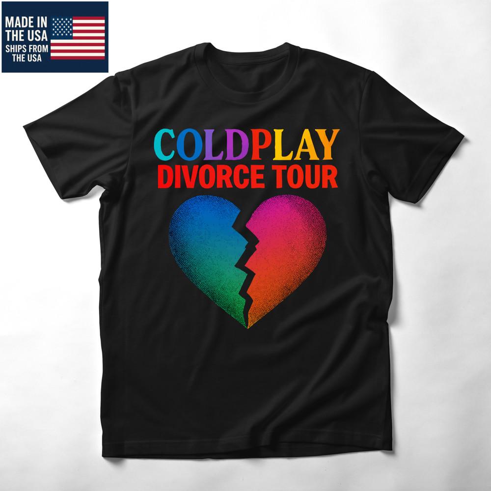 Funny Parody Coldplay Divorce Tour Men and Womens T Shirt Unisex T-Shirt S