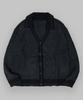 Black Moment Mix Cable Line Knit Collar Cardigan
