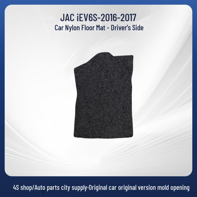 Durable Black Nylon Floor Mats for JAC iEV6S (2016-2017)