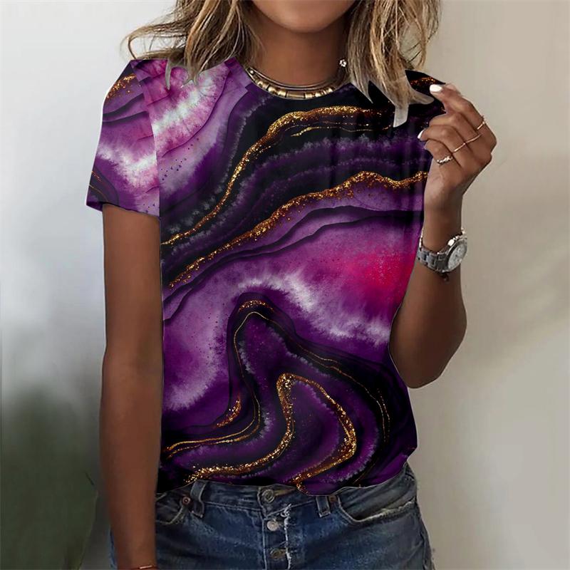 New Women's 3D Printed Short Sleeve T-shirt Women's Valentine's Day Fashion Top Love T-shirt Cute Small Fresh Tees Clothing