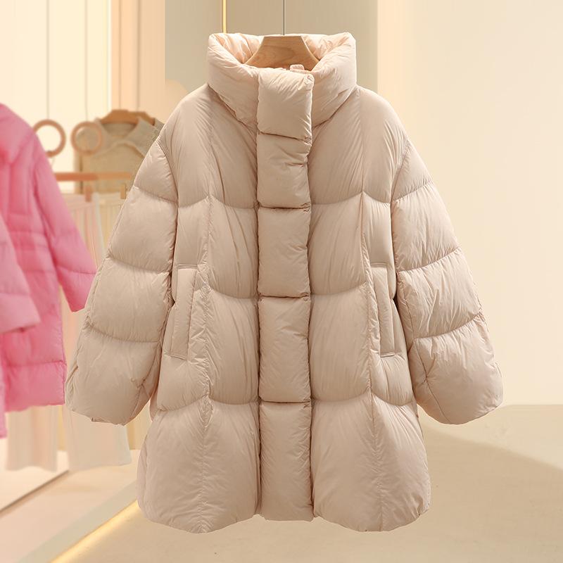 

Пуховики женские средней длины, маленькие свежие хлопковые куртки, стеганые куртки, новые модели. L