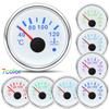 40~120℃ 52MM Water Temperature Gauge With Flashing Alarm Temp Sensor 10.2MM 7 Color Light for Marine Boat Yacht Car Auto 12V24V