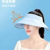 Sunscreen hat Women's UV protection sun hat Outdoor face covering Sun hat Large brim Cycling empty top hat Summer