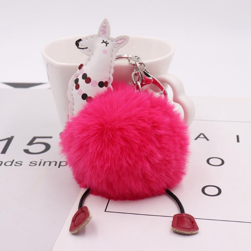 Wool Balls Lamb Keys Chain Backpack Pendant for Birthday Christmas Party Gift