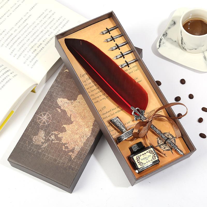 

European Harry Potter Feather Dip Pen & Fountain Pen Gift Set for Teacher s Day, Graduation, and Birthdays