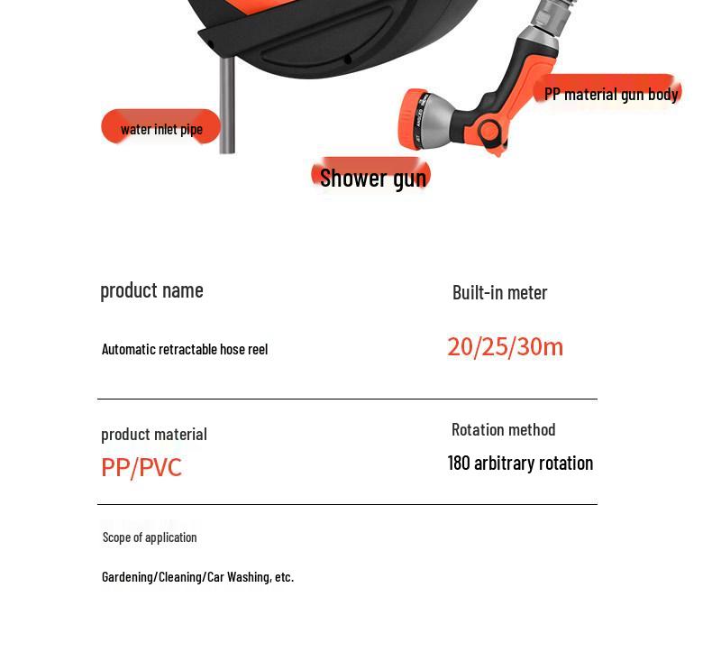 Multifunctional Automatic Retractable Garden Hose Reel