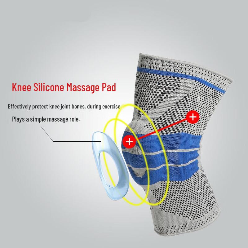OLOEY Sport Knitted Silicone Spring Knee Brace