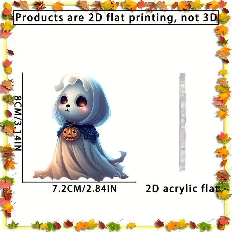 1pc Halloween Pumpkin, Imp Decoration, Flat Acrylic Car Interior Pendant