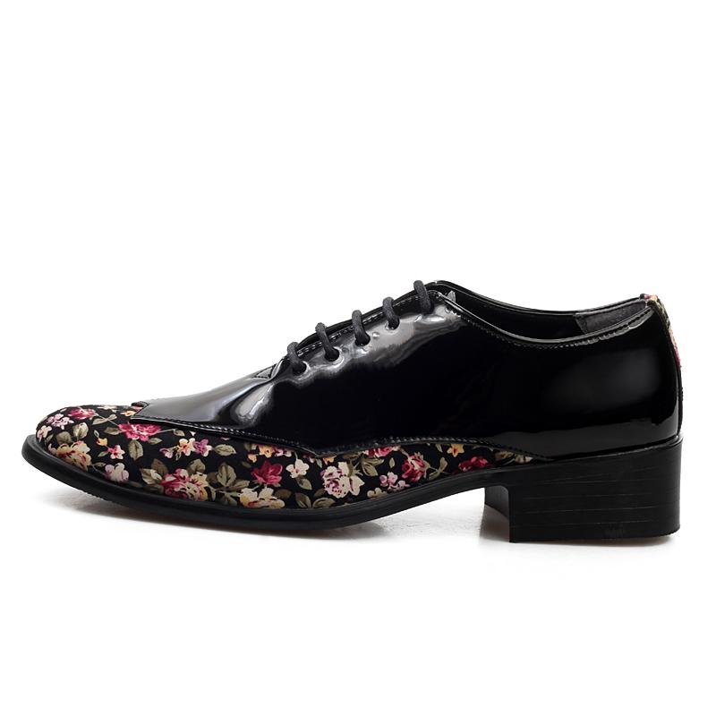 Fashion 2024 British style Green Men's Casual Leather Shoes Fashion Print Formal Oxford Shoes For Men Designer High Heel Dress Shoes Men