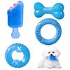 Pet Toy Cartoon Popsicle Bone Shape Bite-Resistant Plush Squeaky Dog Toy Tooth Cleaning Interactive Chew