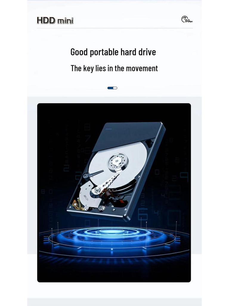 500GB USB 3.0 Portable External Hard Drive with Protective Sleeve and Phone Interface, Compatible with PS5