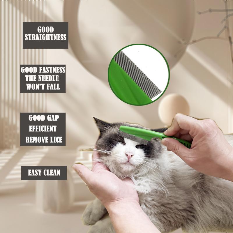 Factory Safe Stainless Steel Pet Hair Comb & Brushes High Quality Flea & Lice Removal for Dogs Cats Bathroom Use