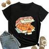 Kitten Nuggets Fast Food Cat Kawaii Print T Shirt Women Men Cotton T-shirt Summer Loose Y2K Couple Hip Hop Top T-Shirt