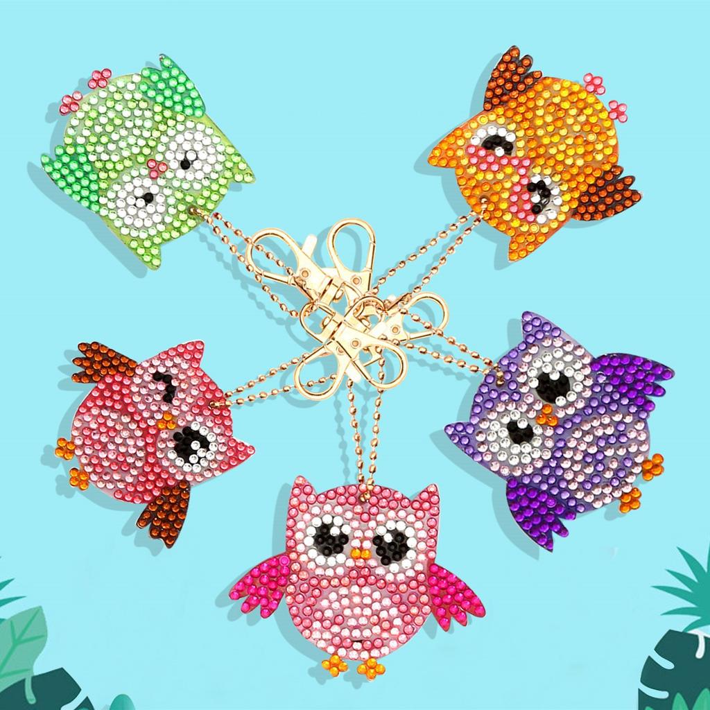 New Diy Diamond Painting Keychain Handmade Acrylic Pendant Jewelry Christmas Single-Sided Diamond Decoration Diamond Painting