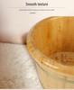 Cedar Wood Foot Bath Basin with Acupoint Massage - Household Wooden Soaking Bucket