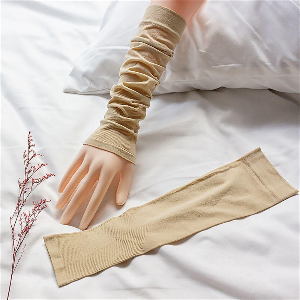 Sport Outdoor Anti-Slip Sunscreen Gloves UV Sun Protect Arm Sleeves Ice Silk Sleeve