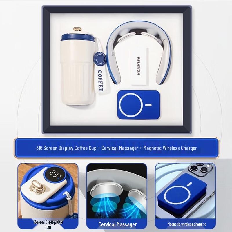 mosh! Coffee Cup & Cervical Massager Gift Set