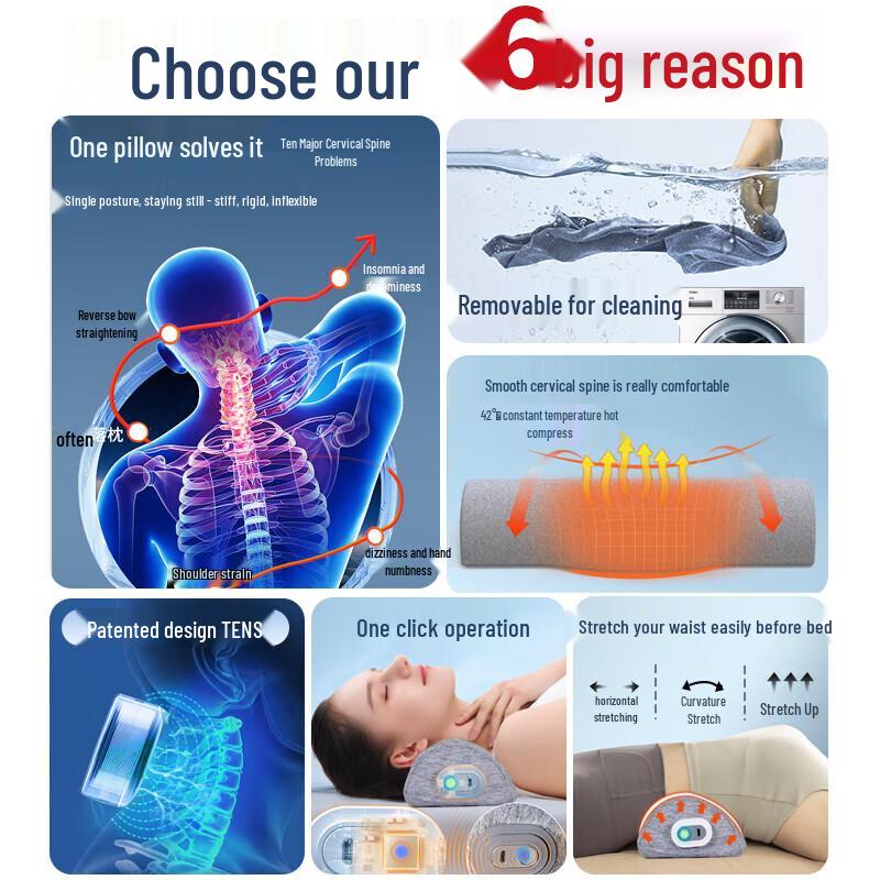 Hezheng Vibrating Memory Foam Neck Pillow