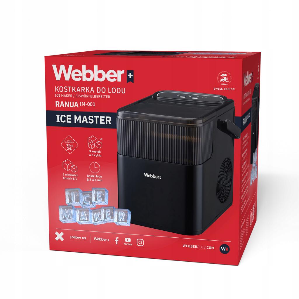 Ice Maker Webber Ranua Im-001 Ice Master 12Kg/24H 165W Black 2