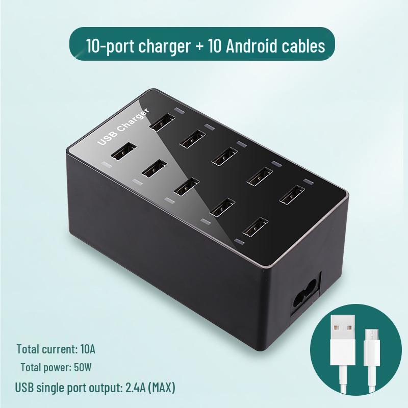 Multi-Port USB Fast Charger: Smart Desktop Charging Station for Multiple Devices