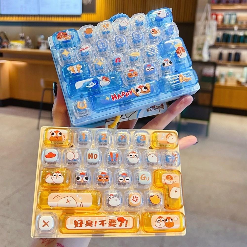 Kreativer Fidget-Tastatur-Anhänger Silikon-Tastenkappe Clicker Schlüsselanhänger Klassenzimmer-Belohnung