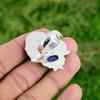 Oval Natural Lapis Lazuli Sister Multi Stone Handmade Ring Jewelry 925 Silver