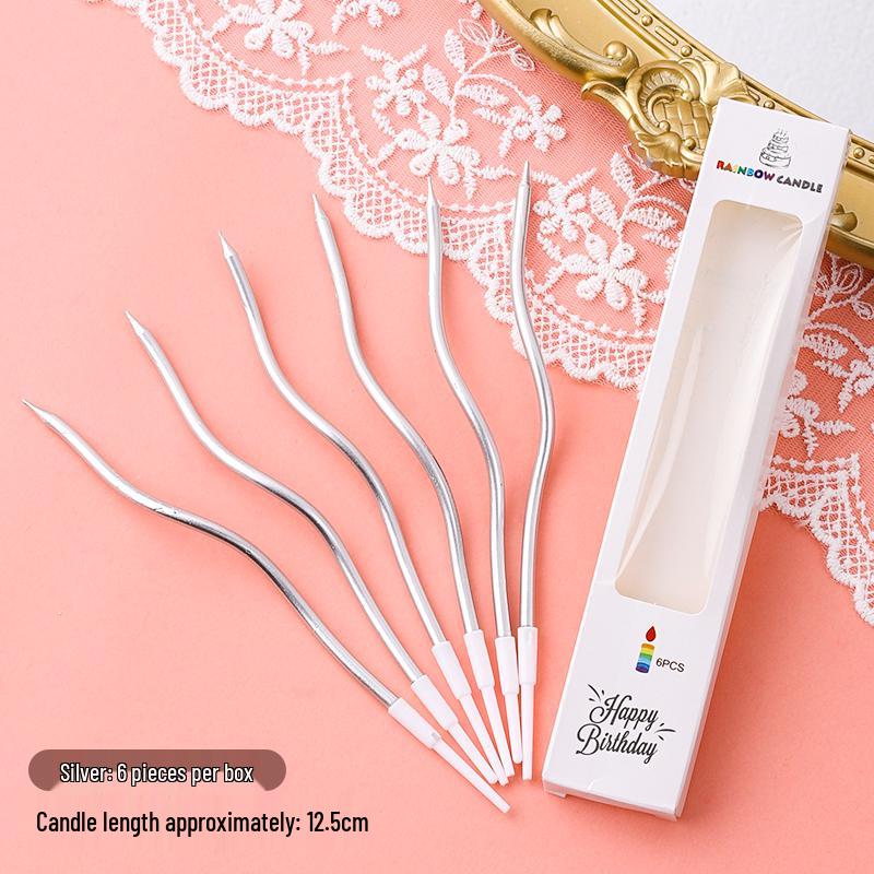 Colorful Long Stick Birthday Cake Candle Decorations for Kids